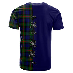 Gunn Modern Tartan T-shirt - Lion Rampant And Celtic Thistle Style