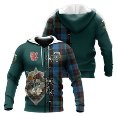 Guthrie Tartan Hoodie - Lion Rampant And Celtic Thistle Style