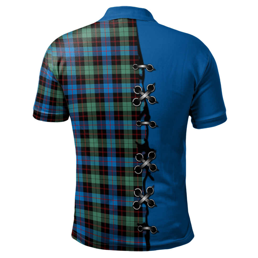 Guthrie Ancient Tartan Polo Shirt - Lion Rampant And Celtic Thistle Style