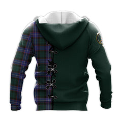 Guthrie Modern Tartan Hoodie - Lion Rampant And Celtic Thistle Style