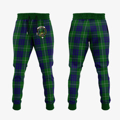 Hamilton Green Hunting Tartan Crest Jogger Sweatpants