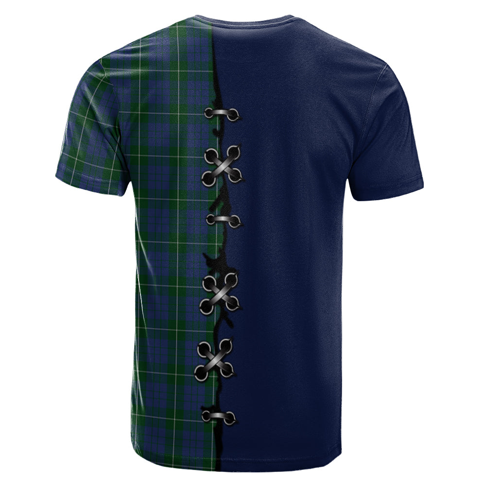 Hamilton Hunting Tartan T-shirt - Lion Rampant And Celtic Thistle Style