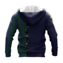 Hamilton Hunting Tartan Hoodie - Lion Rampant And Celtic Thistle Style