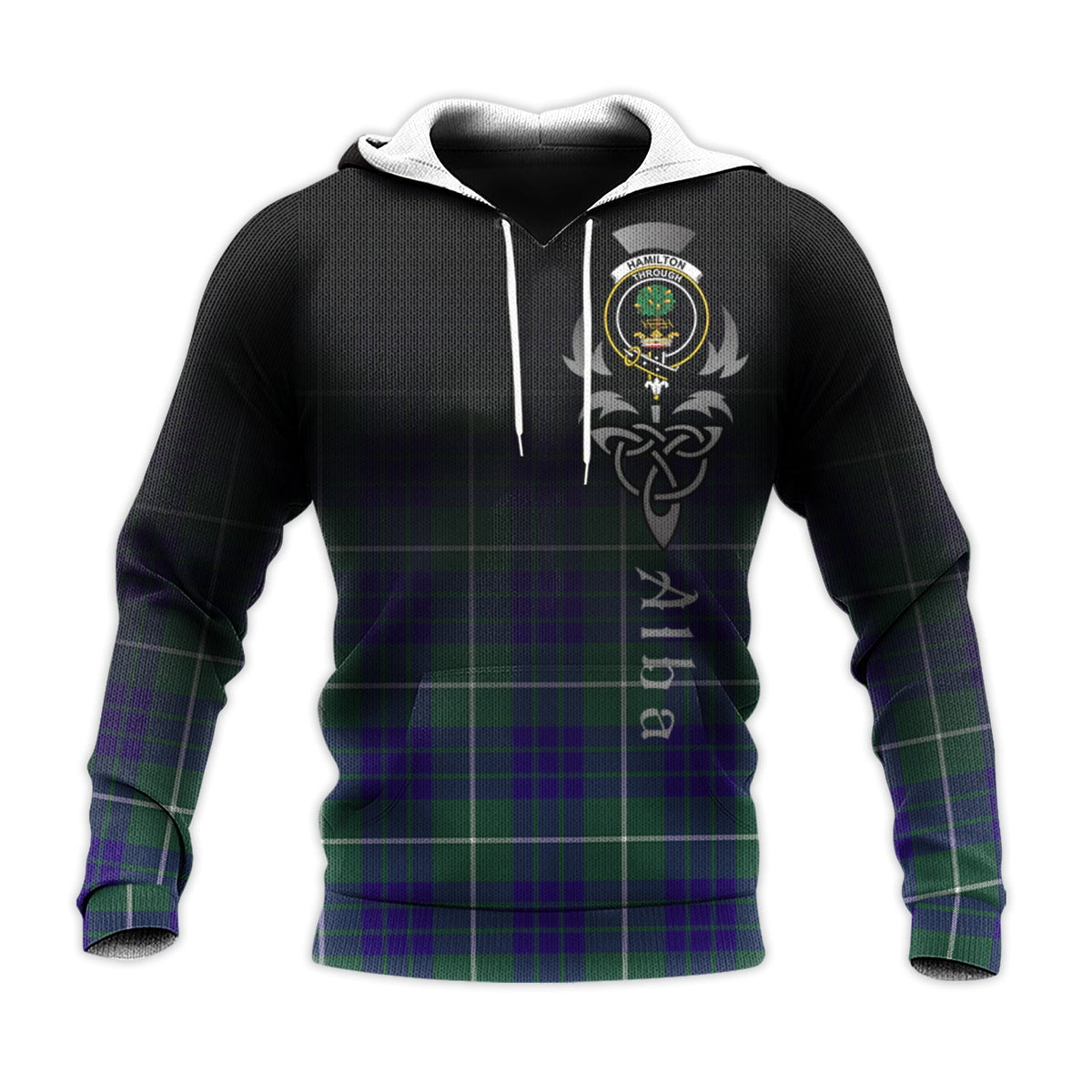 Hamilton Hunting Modern Tartan Hoodie - Alba Celtic Style