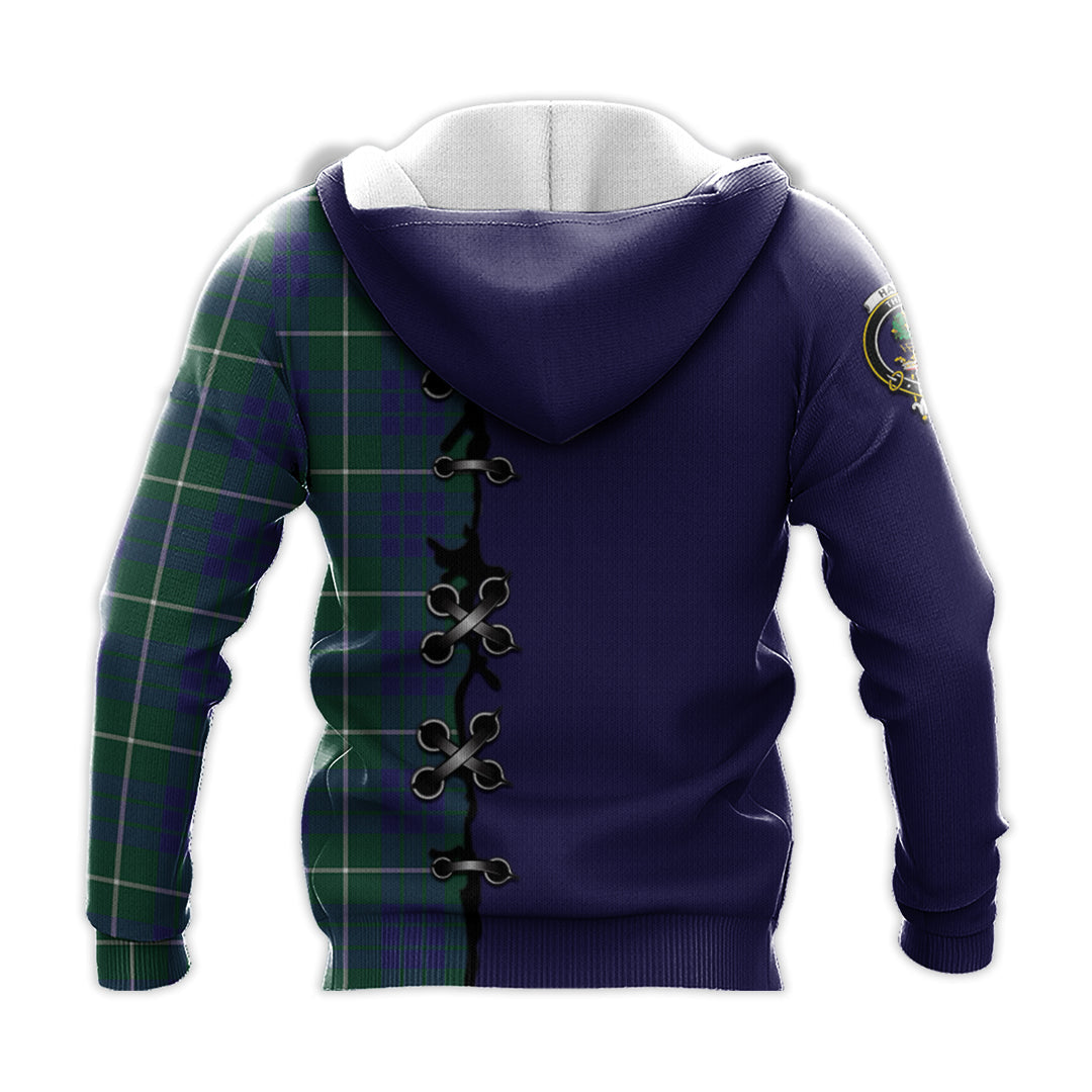 Hamilton Hunting Modern Tartan Hoodie - Lion Rampant And Celtic Thistle Style