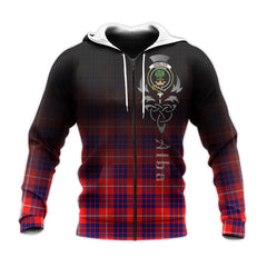 Hamilton Modern Tartan Hoodie - Alba Celtic Style