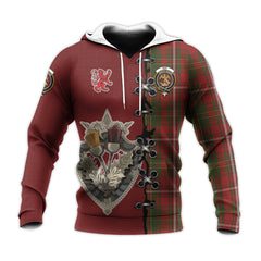 Hay Tartan Hoodie - Lion Rampant And Celtic Thistle Style