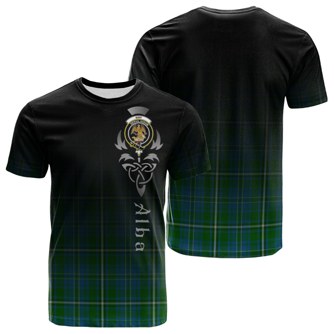 Hay Hunting Tartan Crest T-shirt - Alba Celtic Style