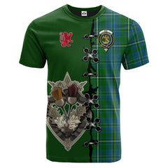 Hay Hunting Tartan T-shirt - Lion Rampant And Celtic Thistle Style