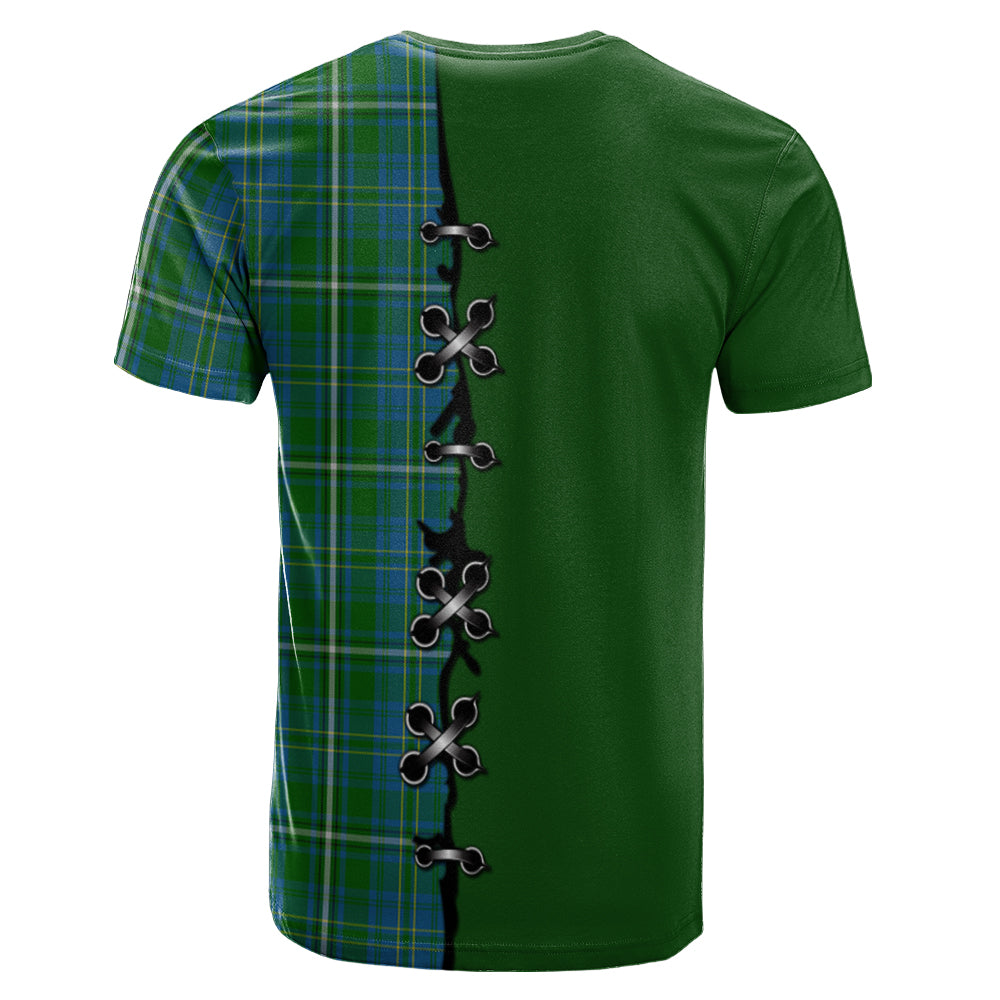 Hay Hunting Tartan T-shirt - Lion Rampant And Celtic Thistle Style