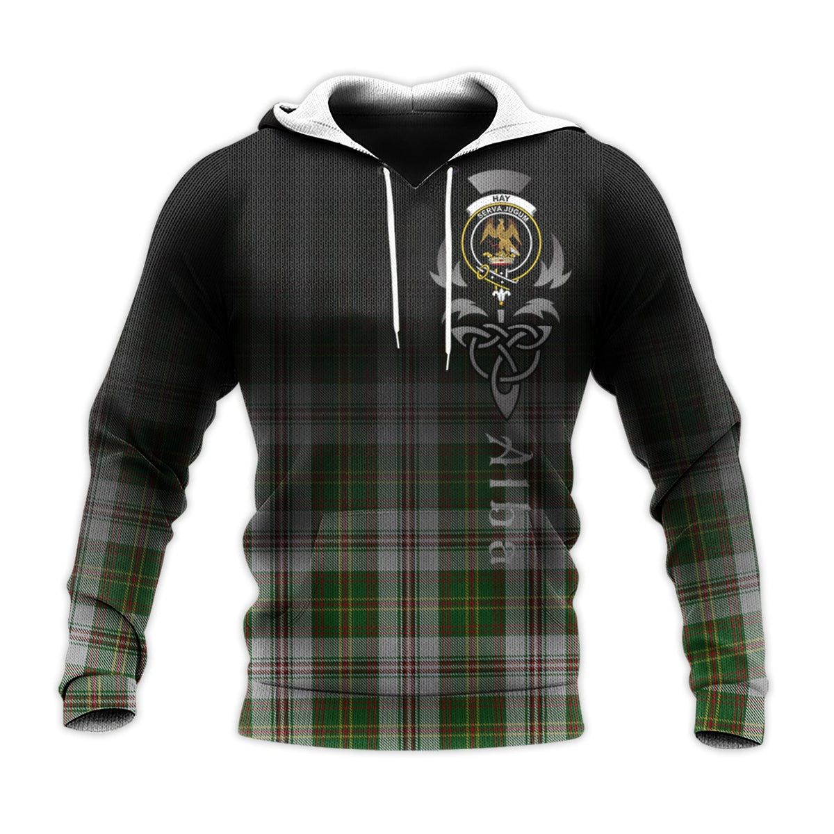 Hay White Dress Tartan Hoodie - Alba Celtic Style