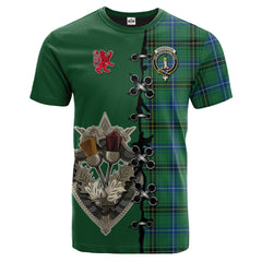 Henderson Ancient Tartan T-shirt - Lion Rampant And Celtic Thistle Style