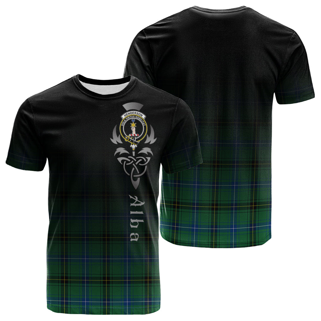 Henderson Ancient Tartan Crest T-shirt - Alba Celtic Style