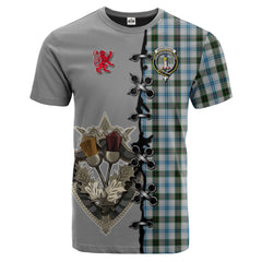 Henderson Dress Tartan T-shirt - Lion Rampant And Celtic Thistle Style