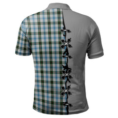 Henderson Dress Tartan Polo Shirt - Lion Rampant And Celtic Thistle Style