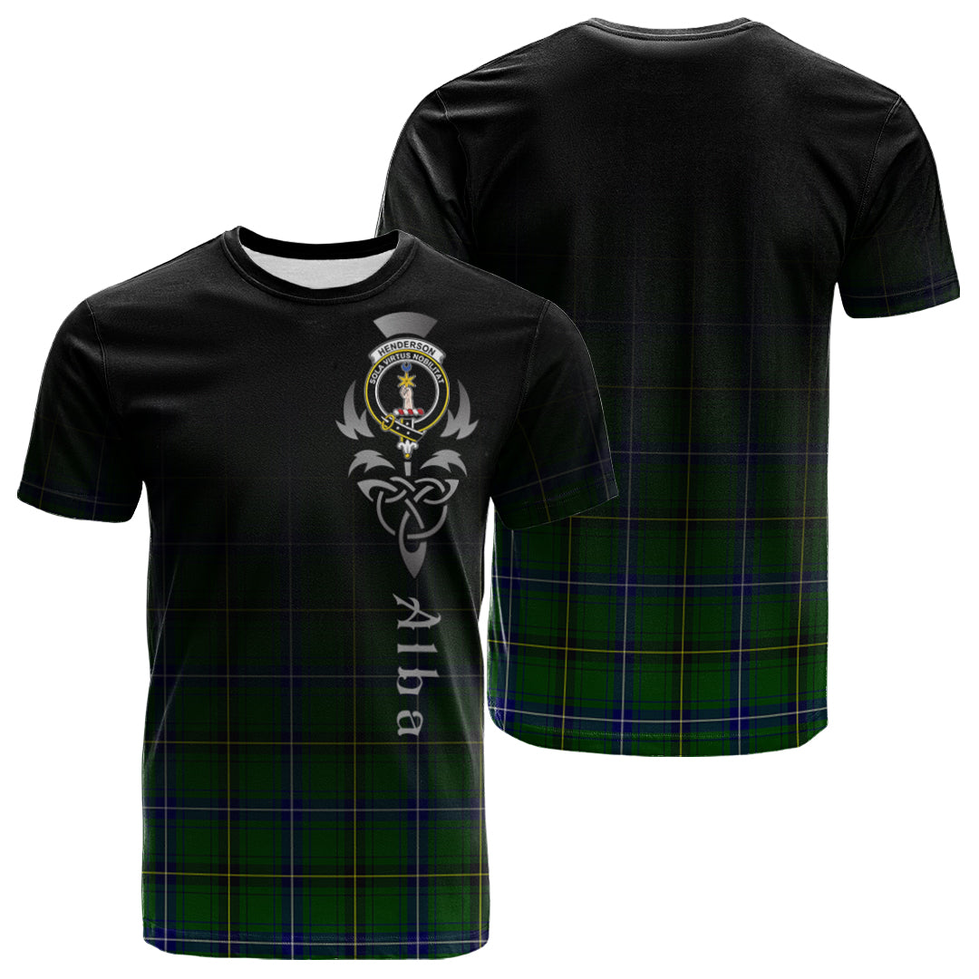 Henderson Modern Tartan Crest T-shirt - Alba Celtic Style