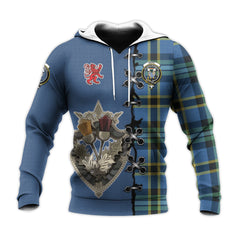 Hope Ancient Tartan Hoodie - Lion Rampant And Celtic Thistle Style