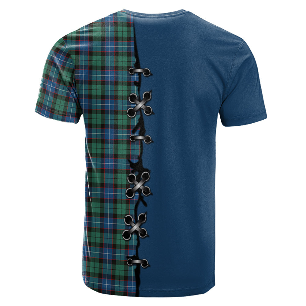 Hunter Ancient Tartan T-shirt - Lion Rampant And Celtic Thistle Style