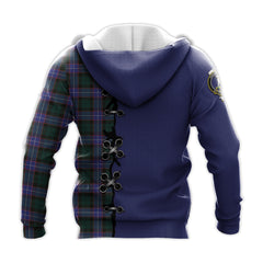 Hunter Modern Tartan Hoodie - Lion Rampant And Celtic Thistle Style