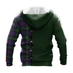 Inglis Modern Tartan Hoodie - Lion Rampant And Celtic Thistle Style