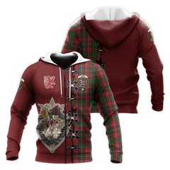 Innes Tartan Hoodie - Lion Rampant And Celtic Thistle Style