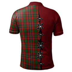 Innes Tartan Polo Shirt - Lion Rampant And Celtic Thistle Style