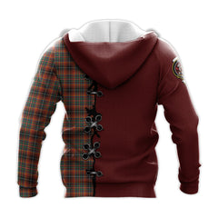 Innes Ancient Tartan Hoodie - Lion Rampant And Celtic Thistle Style