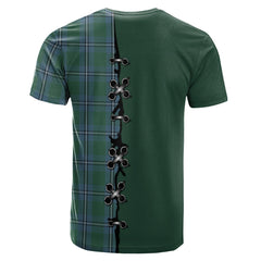Irvine of Drum Tartan T-shirt - Lion Rampant And Celtic Thistle Style