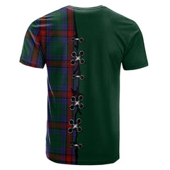 Jardine Dress Tartan T-shirt - Lion Rampant And Celtic Thistle Style