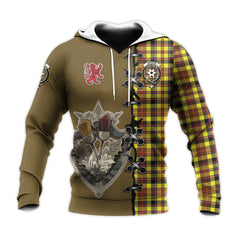 Jardine Modern Tartan Hoodie - Lion Rampant And Celtic Thistle Style