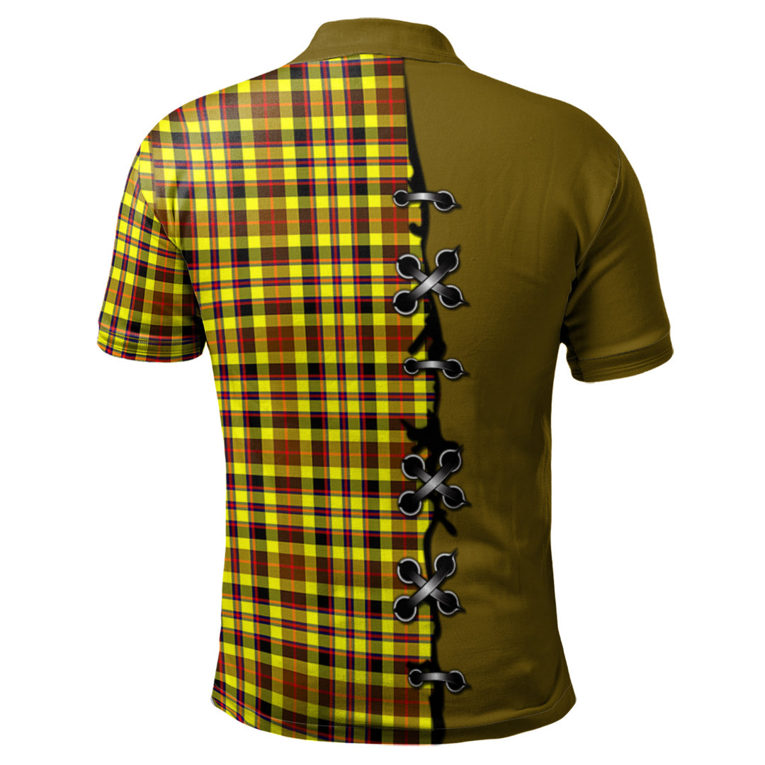 Jardine Modern Tartan Polo Shirt - Lion Rampant And Celtic Thistle Style