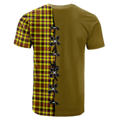 Jardine Modern Tartan T-shirt - Lion Rampant And Celtic Thistle Style