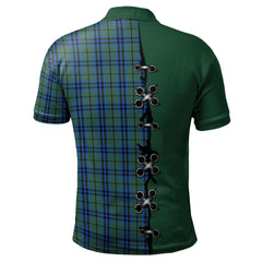 Keith Clan Tartan Polo Shirt - Lion Rampant And Celtic Thistle Style