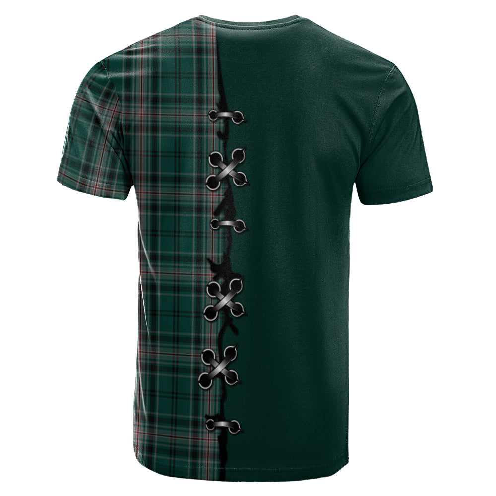 Kelly of Sleat Hunting Tartan T-shirt - Lion Rampant And Celtic Thistle Style