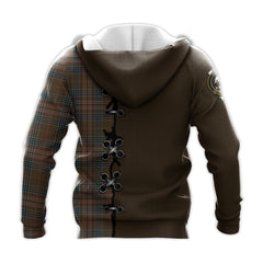 Kennedy Weathered Tartan Hoodie - Lion Rampant And Celtic Thistle Style