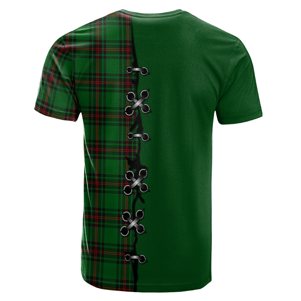 Kirkcaldy Tartan T-shirt - Lion Rampant And Celtic Thistle Style