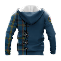 Laing Tartan Hoodie - Lion Rampant And Celtic Thistle Style