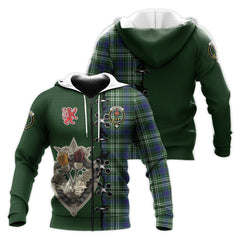 Learmonth Tartan Hoodie - Lion Rampant And Celtic Thistle Style