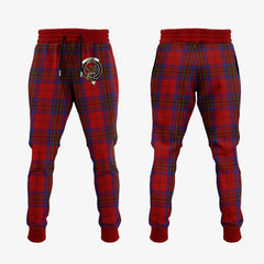 Leslie Red Tartan Crest Jogger Sweatpants