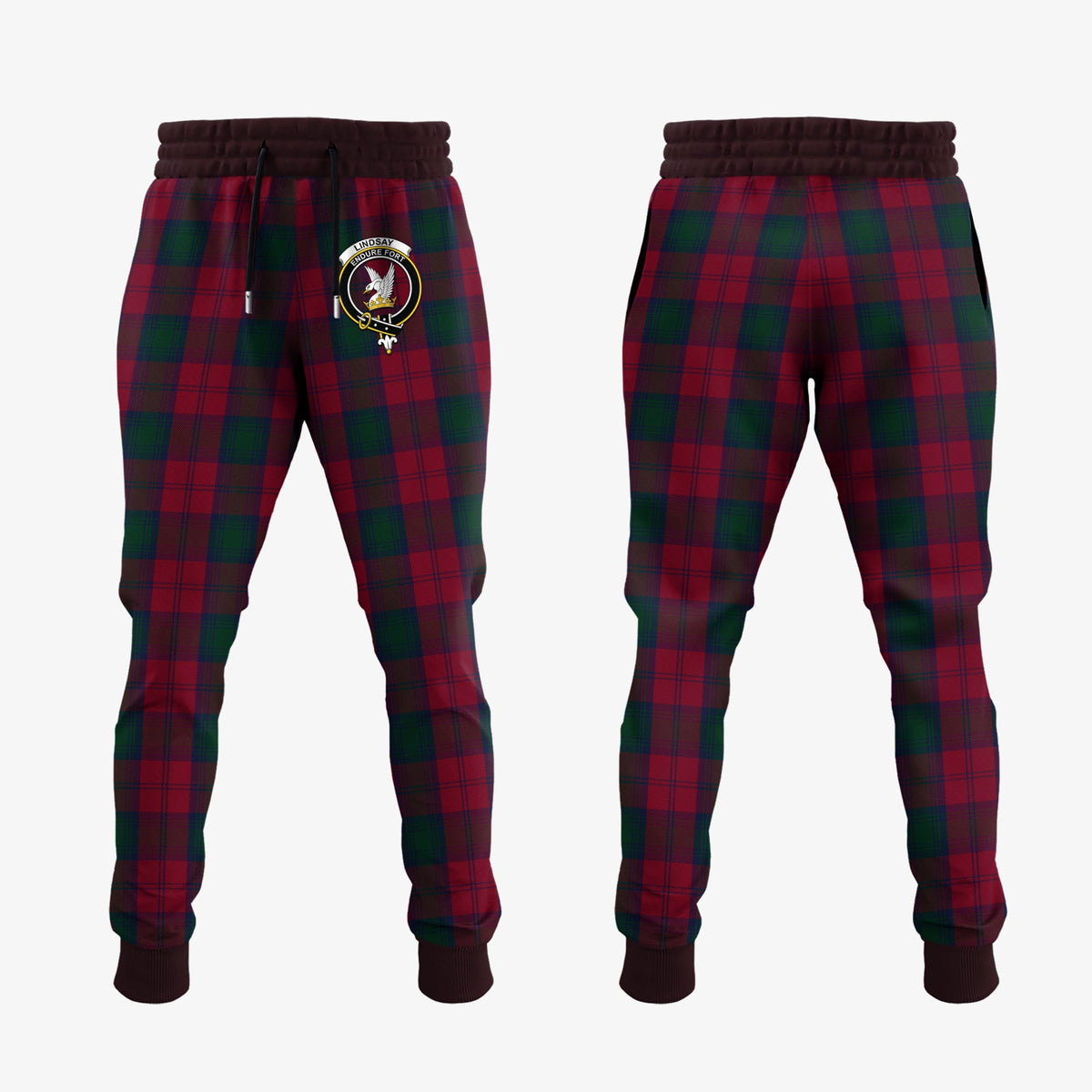 Lindsay Tartan Crest Jogger Sweatpants