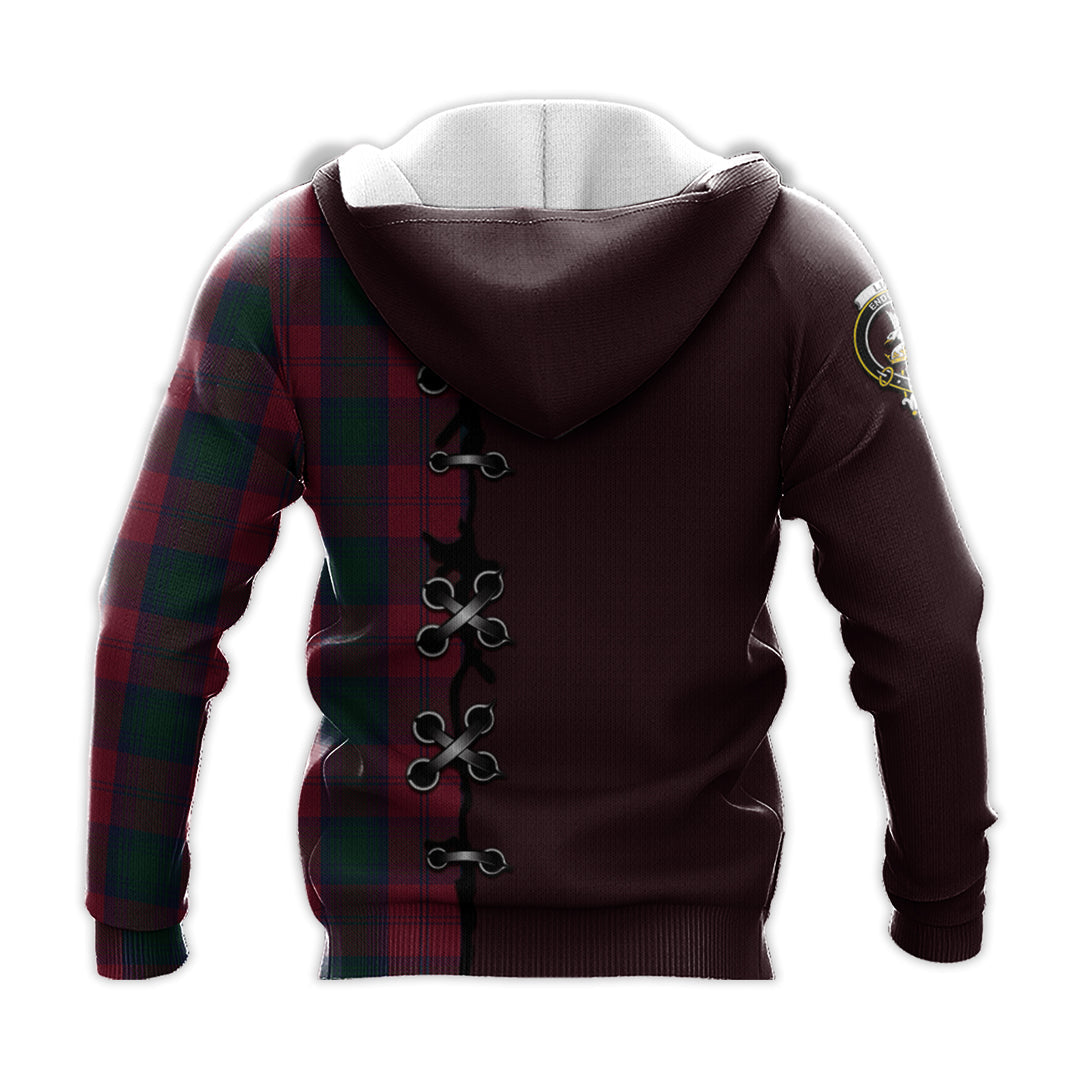 Lindsay Tartan Hoodie - Lion Rampant And Celtic Thistle Style