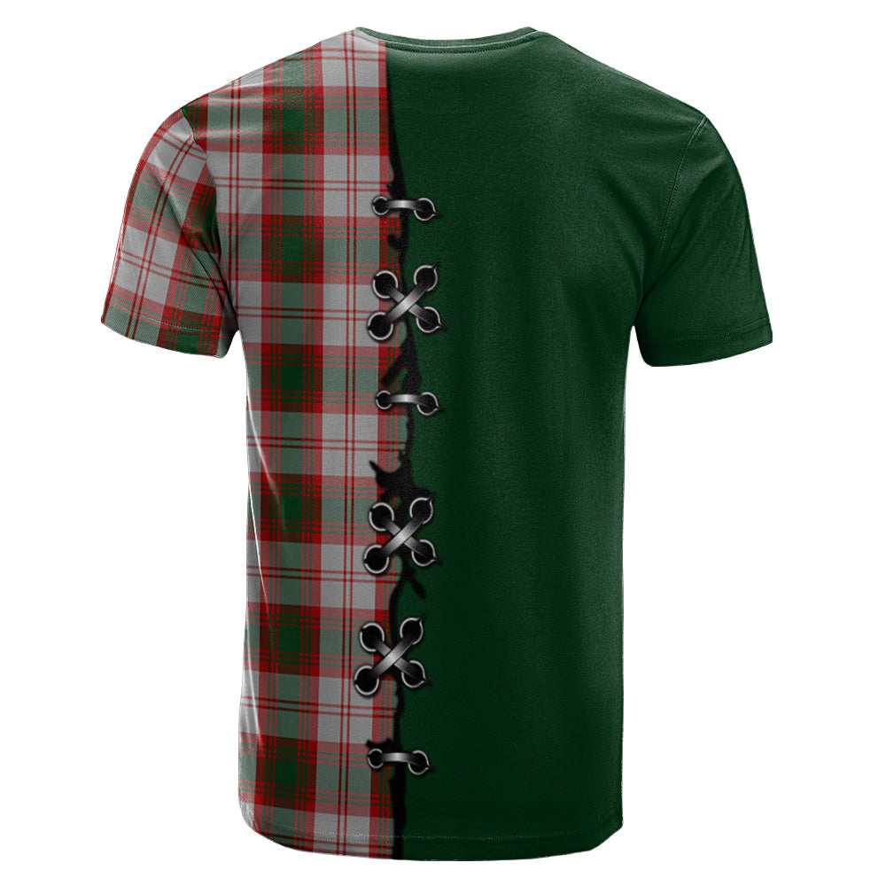 Lindsay Dress Red Tartan T-shirt - Lion Rampant And Celtic Thistle Style