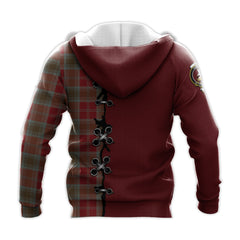 Lindsay Weathered Tartan Hoodie - Lion Rampant And Celtic Thistle Style