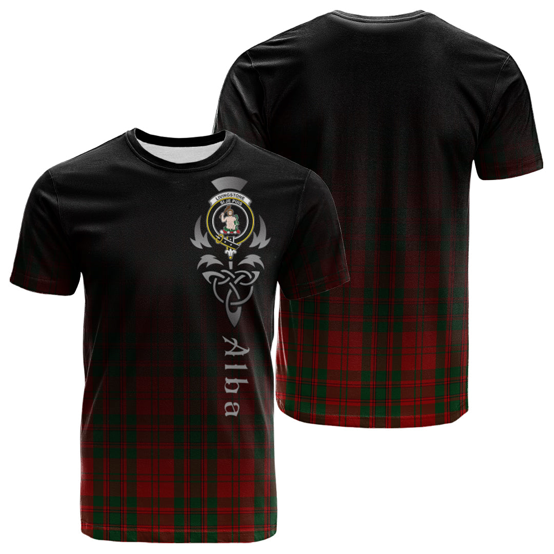 Livingston Tartan Crest T-shirt - Alba Celtic Style
