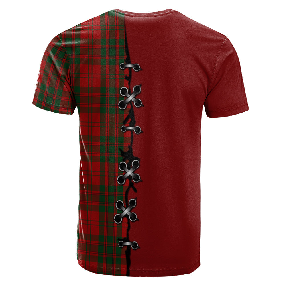 Livingston Tartan T-shirt - Lion Rampant And Celtic Thistle Style