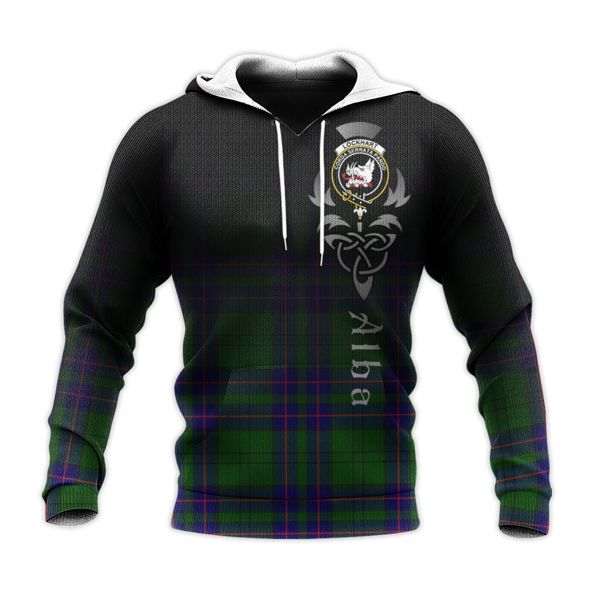 Lockhart Modern Tartan Hoodie - Alba Celtic Style