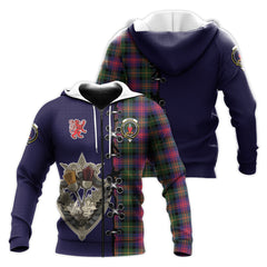 Logan Modern Tartan Hoodie - Lion Rampant And Celtic Thistle Style