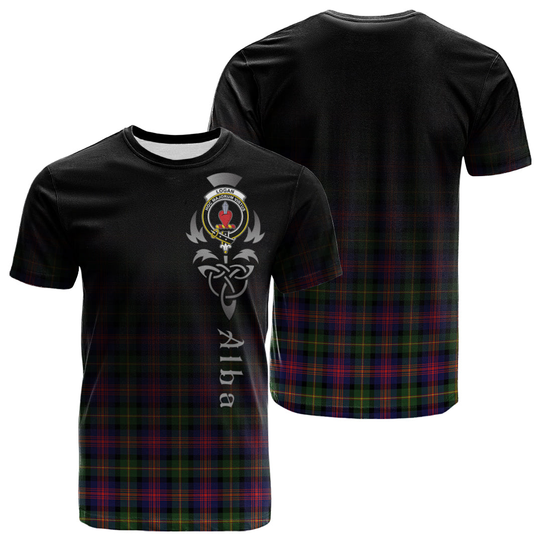 Logan Modern Tartan Crest T-shirt - Alba Celtic Style