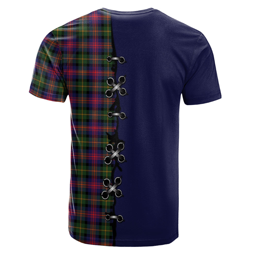 Logan Modern Tartan T-shirt - Lion Rampant And Celtic Thistle Style