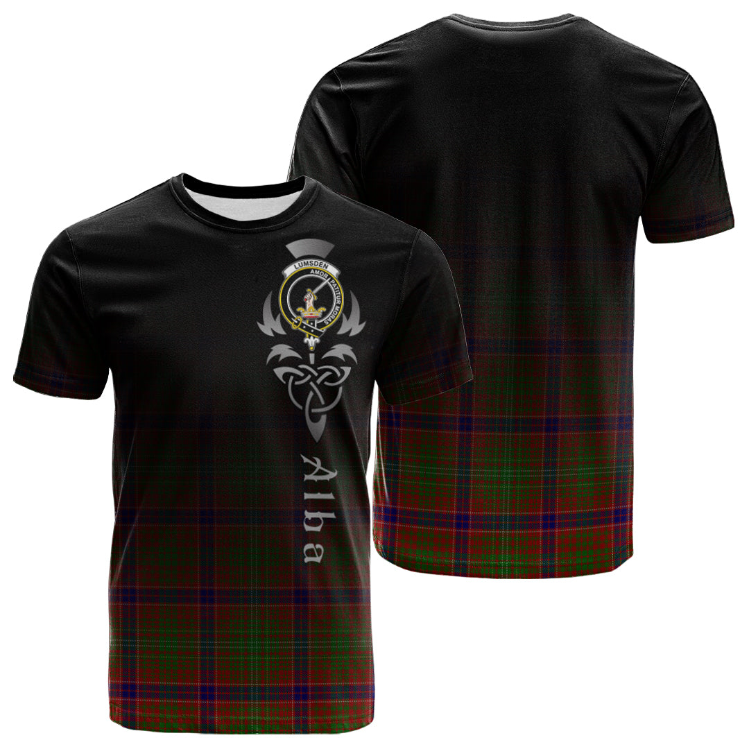 Lumsden Tartan Crest T-shirt - Alba Celtic Style